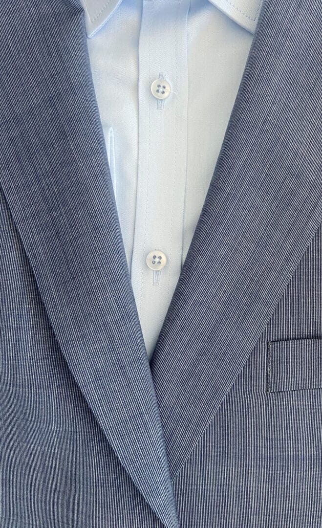 Silver Blue Primatist Marlane Wool Prato Collection Suit - Image 2