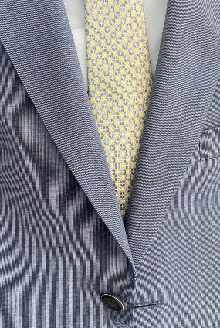 Silver Blue Primatist Marlane Wool Prato Collection Suit - Image 3